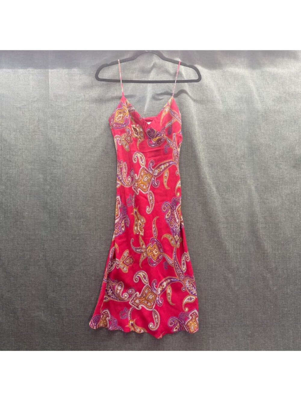 Vintage Arden B Y2K Coquette Paisley Slip Dress Red Purple Small - Picture 5 of 14